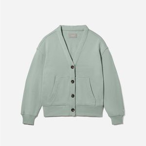 Everlane Sage Green Women's 100% Organic Cotton Cardigan, Medium